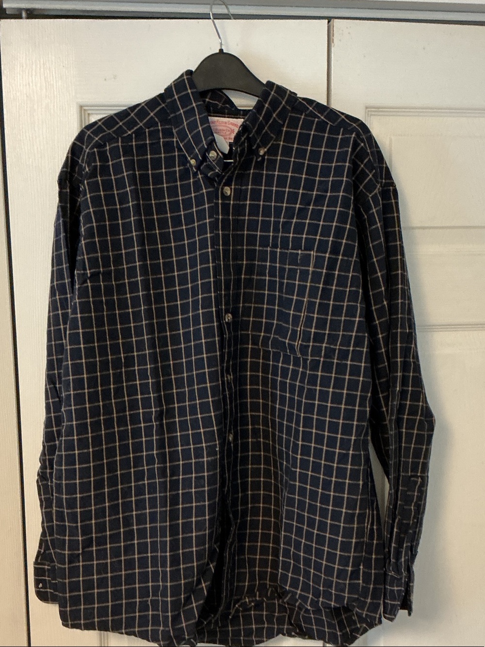 Classic Navy Windowpane Button-Down Shirt - Men